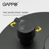 Gappo – ensemble de douche de salle de bains, système noir mat, robinet de pluie rond à support unique, robinets mélangeurs d'eau froide et d'eau Y24048-1-US