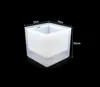 3500ml Rectangle LED Light Ice Buckets Luminous Double Layer Square Cooler Bucket Plastic Non Toxic Oversize Kitchen Bar Tools SN5642