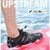 Män barfota uppströms skor aqua skor strand sneakers non glid andas wading vatten skor utomhus dykning simning 211025