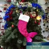 18 '' Barn sjöjungfru sequins xmas stocking säck santa julklappar varm fabrik pris expert design kvalitet senaste stil ursprungliga status