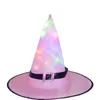 10 Styles Halloween LED chapeaux de fête lumineux mascarade habiller chapeau de sorcière divers styles au choix C70816J