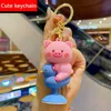 New Fashion Cute Animal Shake Leather Bag Car Keychain Plastic Soft Rubber Doll Pendant Key Holder Ring Accessories Jewelry Gift G1019