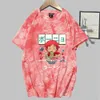 Ramen Cute Anime Korte Mouw O-hals Tie Dye Casual Loose Uniex T-shirt Y0809