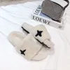 Women's flat bottomed plush slippers for outer wear designer's fashion versatile style free box bag size 35-41
