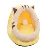 Sweet Cat Bed Warm Pet Basket Carriers Cozy Kitten Lounger Cushion House Tent Very Soft Small Dog Mat Bag For Washable Cave 4906 Q2