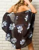 Femmes d'été Floral Kimono Swim Cover-Ups Femme Beach Boho Cardigan Tops de bain Bikini Cover Up Tenues Couvre Maillots de bain pour femmes