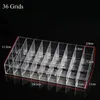 Storage Boxes & Bins 36/40 Grids Clear Plastic Makeup Organizer Box Lipstick Jewelry Cosmetic Case Holder Display Stand Organizers