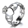 Bröllopsringar klassiska Nordirland Style Claddagh Heart Love Ring Glamour Ladies Party Jewelry285h