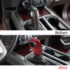 ABS Gear Shift Knob Trim Dcoring Cover för FORD F150 15+ Röd kolfiber