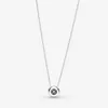 100% 925 Sterling Silver Sparkling Double Halo Collier Necklace Fashion Wedding Engagement Jewelry Making for Women Gifts181H