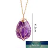 Ciondoli per collana in filo di vita con albero in pietra naturale Collane con turchese in cristallo Catena a maglie in oro per donna Uomo con ciondolo Regalo di gioielli fortunati