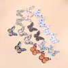 double-sided printing butterfly leather women fashion ear hook combination earrings