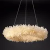 Lampes suspendues American Simple Natural Crystal Quartz Lustre Personnalité Creative Engineering Villa El Club