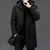 Top Grade Winter Designer Brand Long Casual Fashion Parka Jacket Men Windbreaker Outerwear Thicken Heavy Coats Clothes Men 211204