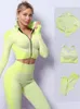 Men's Hoodies Men's & Sweatshirts Seamless Women Yoga Set Sportswear Gym Clothing Fitness Long Sleeve Crop Top High Waist Leggings