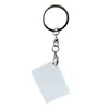 50 -st pendanten sublimatie aluminium legering sleutelchains overdracht afdrukken blanco diy aangepaste verbruiksartikelen sleutelen twee kanten afgedrukt