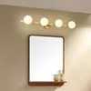 Duvar Lambası Amerikan Ayna Cam Topu Abajur Altın LED Banyo Aplik Aydınlatma Armatürü Bar Nordic Ev Dekor Lamparas Işık