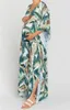 Boheemse vrouwen Summer Beach Dress Bikini Cover Up Tunic Sexy Deep V-Neck Losse Robe Kaftan Cover-ups Pareo Sarong Sarongs