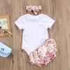 Toddler Baby Girl Floral Romper + Tutu Shorts Byxor Outfits Kläder Set 49 Z2