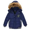 Jackets 2-6Y Toddler Baby Boys Russian Winter Jacket Hooded Thick Warm Down For Children's Outerwear Fur Storm Coats Kids Clothes1