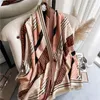 Boll Caps Designer Winter Shawls Casual Business Women Scarf Cashmere Scarves Woman Warm Plaid Cotton Shawl Wraps Foulard 180*65cm KATV