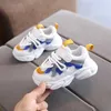 Rozmiar 21-30 Dziewczyny Trampki z antypoślizgowymi Baby Casual Berbeci Buty Chłopcy Oddychające Buty Kids Wear-Resistant Sneakers G1025