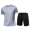 Running set 2pcs / set mäns träningsgymnastik kläder fitness kompression sportkläder övning träning tights jogging homme