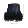 Lamp Covers & Shades 1pc Feather Lampshade Indoor Use Cover Bedside Light Decor Accessory Decoration For Bedroom Year 2022 Abat Jour