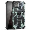 Camouflage-stoßfeste Handyhüllen mit Halterung für iPhone 12 Mini 11 Pro Max X Xs Xr 8 7 6S Plus SE2020 Samsung Galaxy S21 S21FE