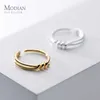 Arrive 925 Sterling Silver Geometric Winding Line Rngs for Women Open Free Size Stackable Finger Rings Fine Jewelry 210707