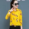 Koreanska mode Chiffon Kvinnor Blusar Office Lady Shirt och Blouse Långärmad Blusas Largas Plus Size XXXL / 5XL Womens Tops 210531