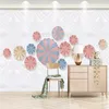 Fonds d'écran personnalisé papier peint 3D moderne motif géométrique mural pour salon chambre papiers décor à la maison peintures murales