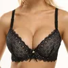 PlusGalpret Soft Finging Bras para mulheres empurrar sutiã grande tamanho lingerie plus size sexy brassiere underwear acolchoado b c copo bh 210623