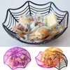 halloween novelty horror spider web fruit plate candy biscuit basket bowl trick or treat decoration house decor home party suppl Y0730