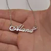 Adam Name necklace Personalized for women letter font Tag Stainless Steel Gold and Silver Customized Nameplate Necklace Jewelry