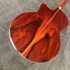 Personalizzato AA AAAA in legno massello jumbo chitarra acustica chitarra acustica cocobolo posteriore tipo retro tipo basso incorporato in pickup elettronico EQ