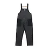 Herren Jeans Farbblock Übergröße Overalls Streetwear Männer Vintage Baggy Hosen Einteilige Overalls Lätzchen