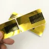 Falsas unhas 500 pcs Forma de unhas francesas Dicas Acrílicas UV Gel Gel Extensão Curl Builder Sticker Guia de Arte Molde Manicure DIY Ferramenta