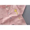 Toddler Kids Baby Boys Shirt Cartoon Top Pantaloncini di jeans Pantaloni Completi Set di vestiti per bambini 210326