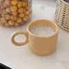 コーヒークリエイティブラウンドハンドル大容量ウォーターカップミルクのためのマグカップ