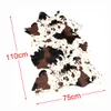 Faux Cowhide Rug Animal Pattern Carpet Cow Print Rug For Bathroom Living Room Skins Doormat Home Textile Black White 210329