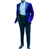 Przystojny Tłoczenie Groomsmen Peak Lapel Groom Tuxedos Men Garnitury Ślub / Prom / Dinner Man Blazer (Kurtka + Krawat + Spodnie) T360