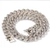 Stonefans Men's and Women's Round Necks, Cuban Chains, Sparkling Jewelry, Ice Cuban Fashion, Rhinestones Q0809