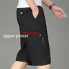 Ymwmhu Summer Thin Shorts Mężczyzn Styl swobodny styk Pants Pantness Man Man Solid Shorts Zapip Kieszonkowy odzież 210322