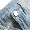 Rippade rakt tvättade avslappnade jeans ungdom nostalgiska herrbyxor255y