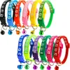 Hond Puppy Kat Kraag Breakaway Verstelbare Cats Collars met Bell Bling Paw Charms Pet Decor levert 18 stijlen