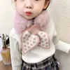 Soft Plush Baby Girl Scarf Winter Faux Fur Cute Dot Collar Children Neck Warmer Kids Scarves Outdoor Neckerchief