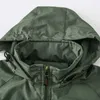 Otoño hombres chaquetas impermeables militar tiburón piel suave cáscara al aire libre outwears moda cortavientos impermeable abrigos con capucha masculino 210927