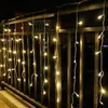 Struny 110 V / 220 V 10 M X 1M 448 LED LED Zasłony Światła Światła Świąteczne Outdoor Boże Narodzenie Garland Okno Dekoracja na oświetlenie wakacyjne