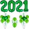Bunte Luftballons; 40 Zoll große digitale Luftballons 2021, Dekoration, 22 Stück als Set, Partyzubehör, Hochzeitsszene, dekorative Luftballon-Sets aus Aluminiumfolie, UPS oder DHL
